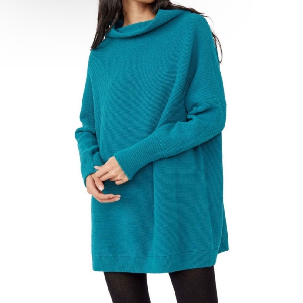 New Free People Ottoman slouchy tunic teal XS/S